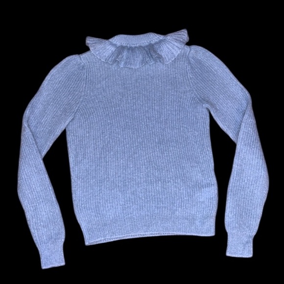 Miu Miu Volant Mohair Ruffle Sweater, in Light Blue size 38 EU / XS - Picture 5 of 10